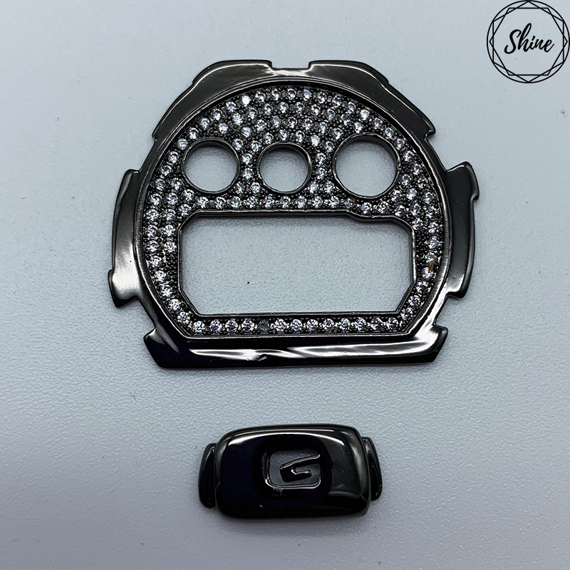 客製 黑X白閃石 DW-6900 金屬面板G鍵