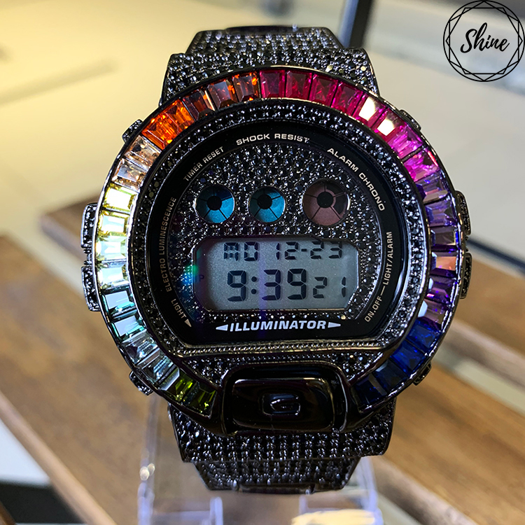 客製 黑X黑閃石 DW-6900 金屬面板G鍵