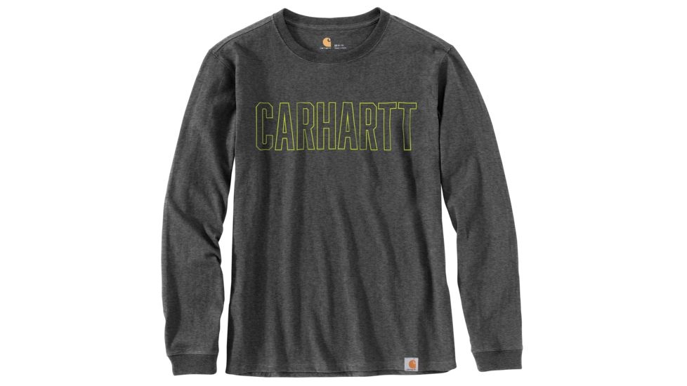 [現貨] Carhartt 103841 Block Logo LS Tee "Carbon"