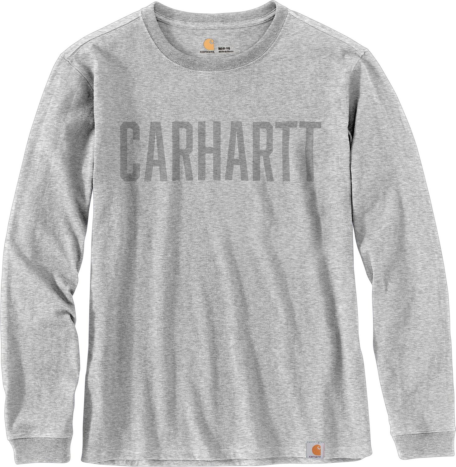 [現貨] Carhartt 103841 Block Logo LS Tee "Grey"