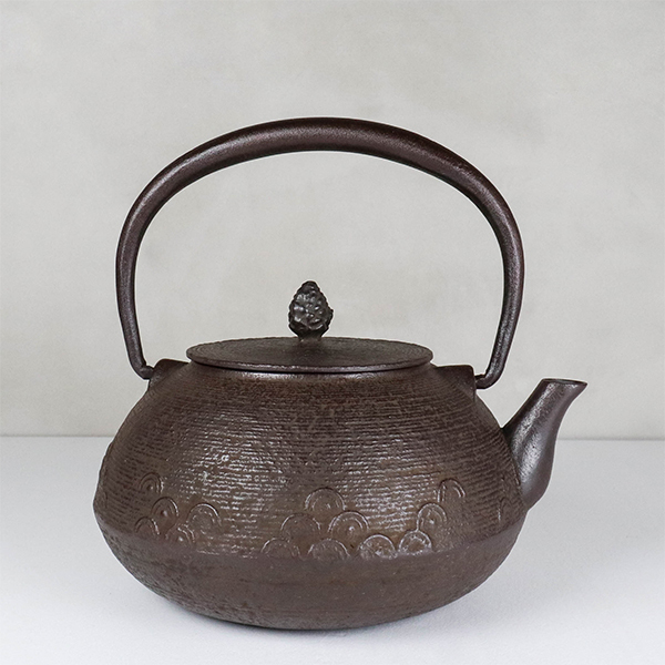 【佐藤勝久】平丸型 糸目波紋 鐵壺1.2L