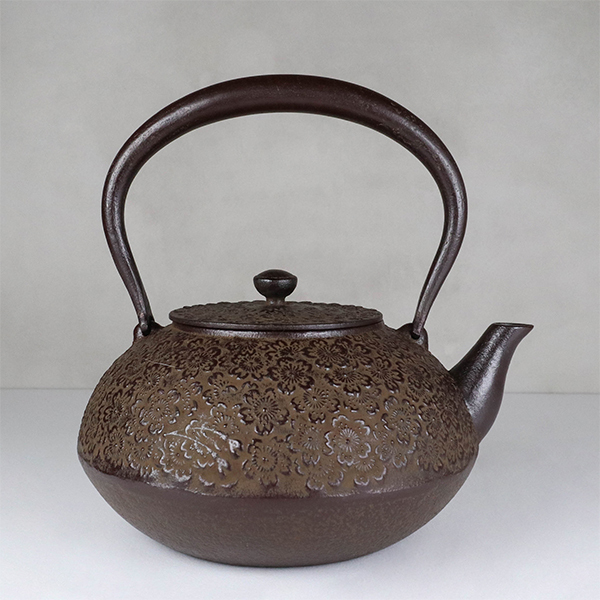 【佐藤勝久】平丸型 櫻肌 鐵壺1.5L