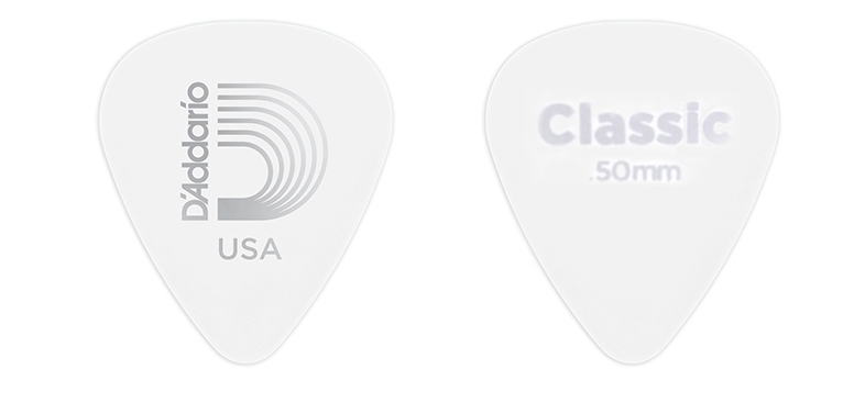 D'Addario 彈片 白賽璐標準型 撥片 1CWH (5入) 美製 1CWH2/1CWH4/1CWH6