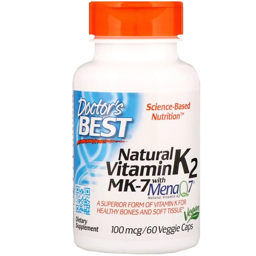 Doctor's Best Natural Vitamin K2 MK7 1000mcg 60 Veggie