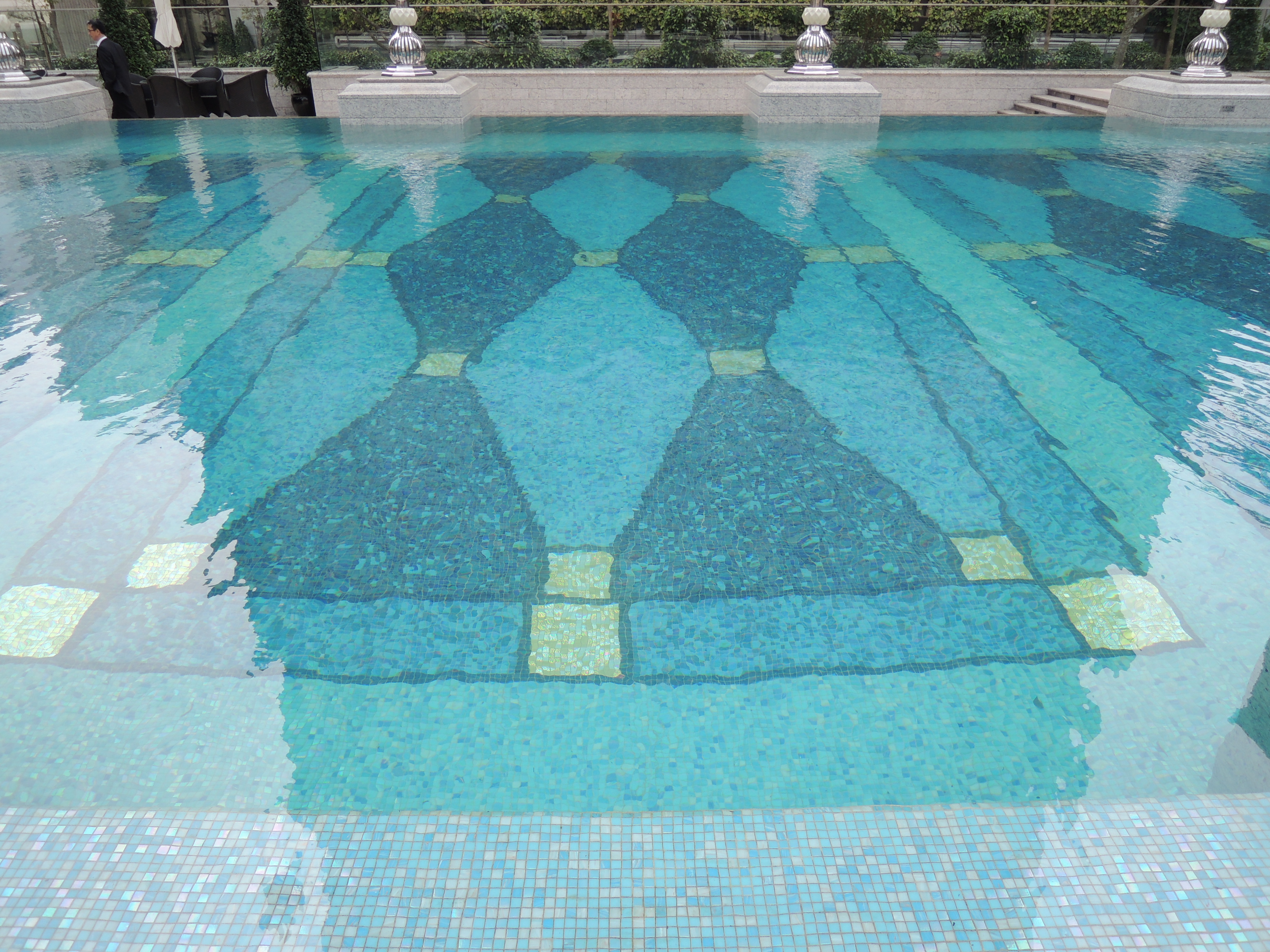 The Lamgham Shenzhen swimming pool,china glass mosaic tile,glass tile,mosaic tile,topworlds