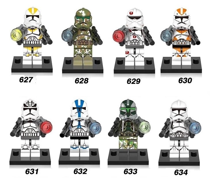 Assorted Star Wars Clone Troopers Minifigs Minifigures