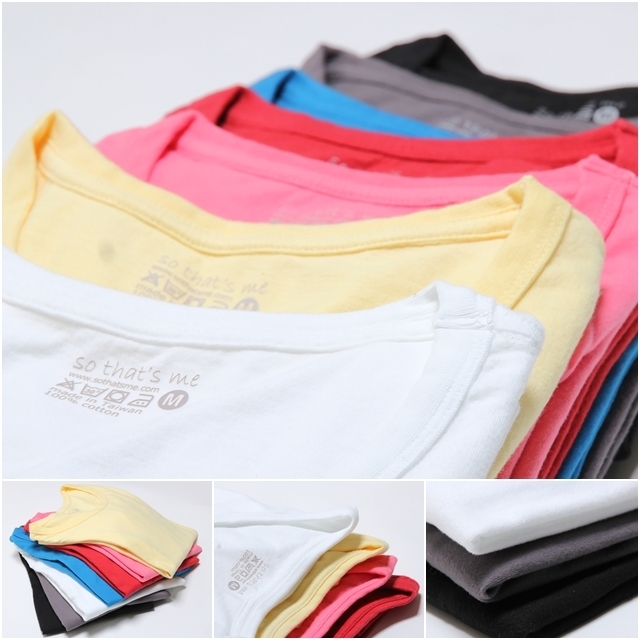 素面 圓領 長袖 蜜桃棉男T  黑