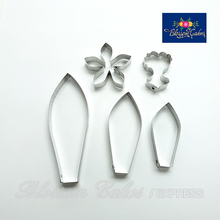 Oncidium Orchid Petal & Leaf Cutters, Set of 5