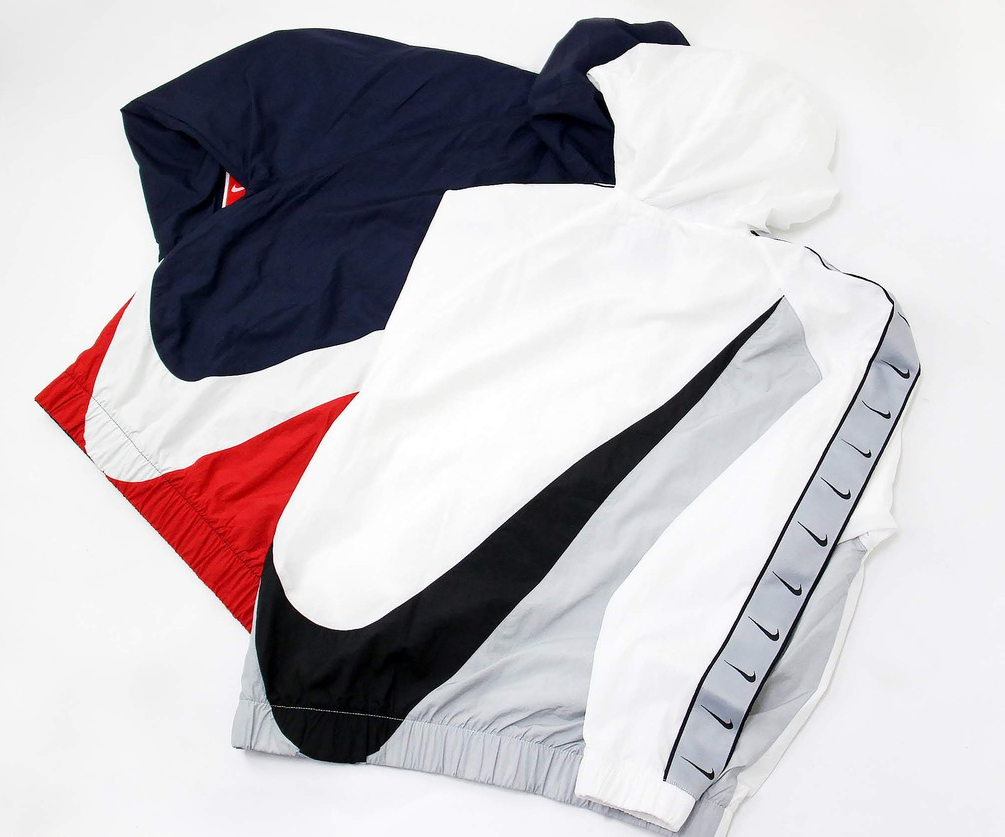 nike tape jacket white