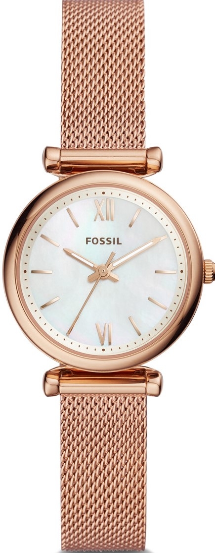 萬年鐘錶 - Fossil  玫瑰金女錶 ES4433    錶徑28MM