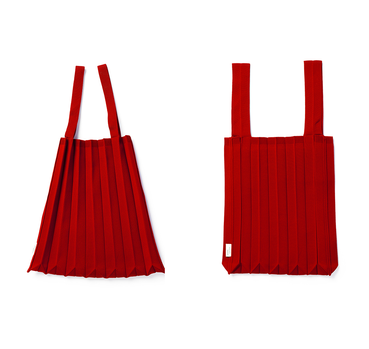 PLEATS MAMA Tote Bag Red