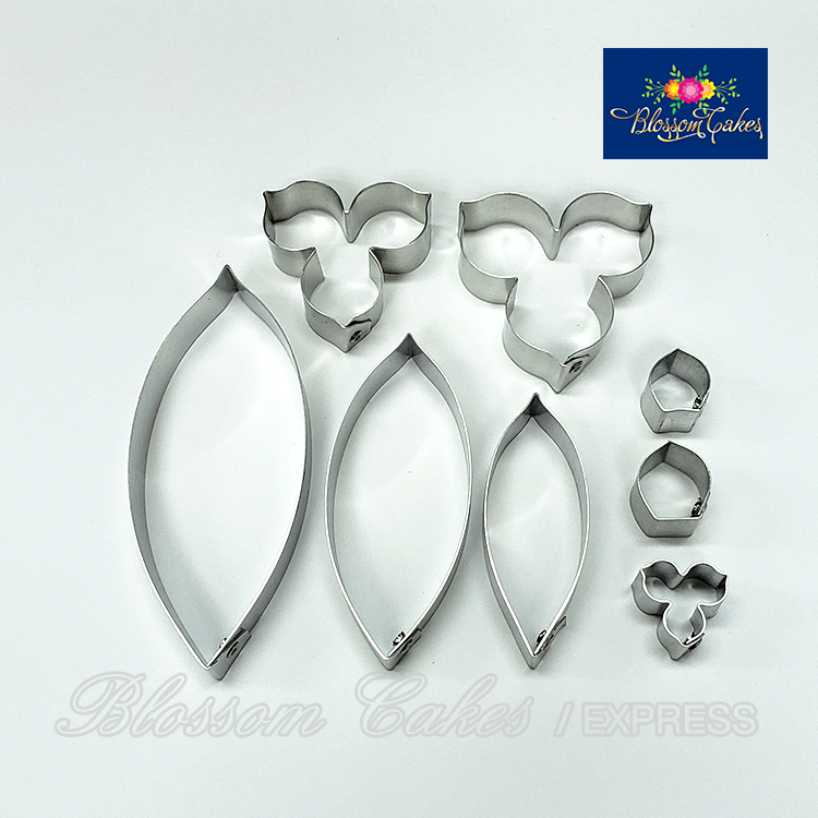 Banana Magnolia Petal & Leaf Cutters, Set of 8