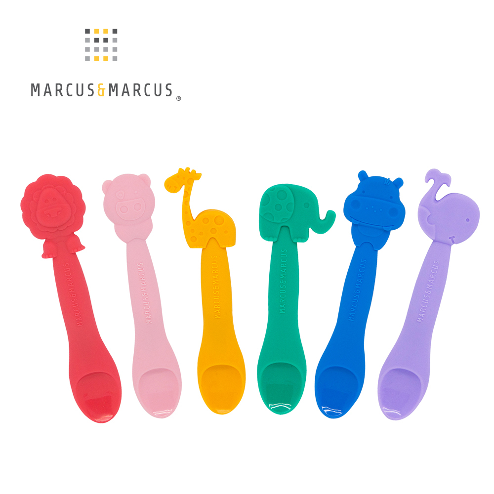Marcus＆Marcus 動物樂園矽膠餵食湯匙