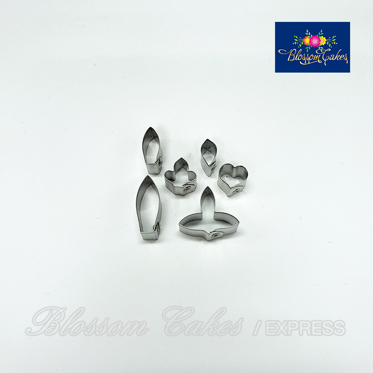 Mini Dendrobium Orchid Petal & Leaf Cutters, Set of 6