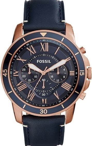 萬年鐘錶 - Fossil  三眼計時 男錶 FS5237 錶徑44MM