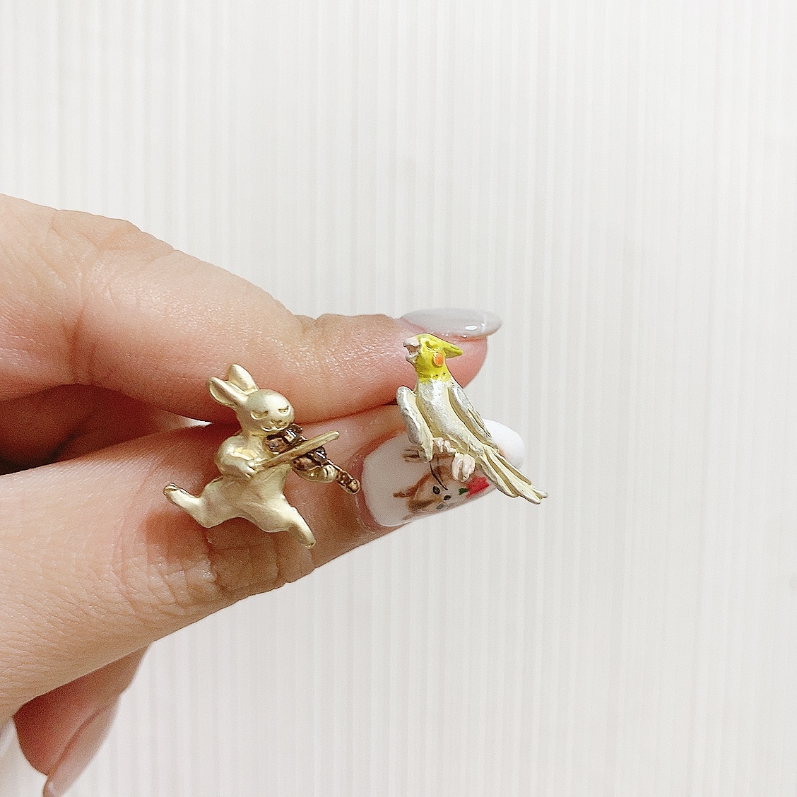 Palnart Poc 日本制兔子&小鳥合唱團耳環