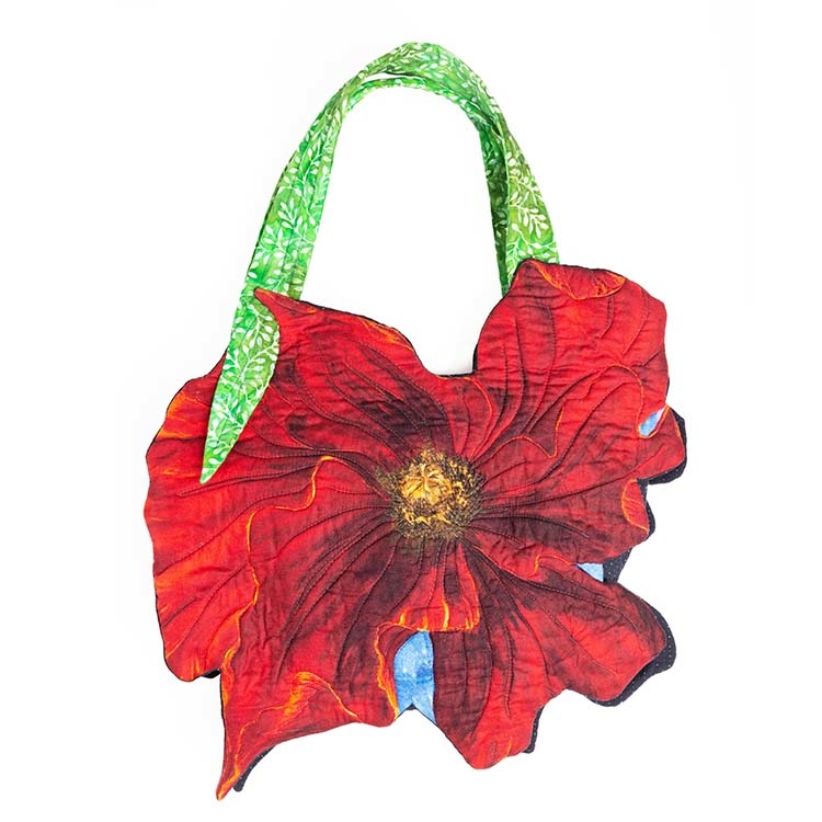 紅花朵肩背包(材料包)