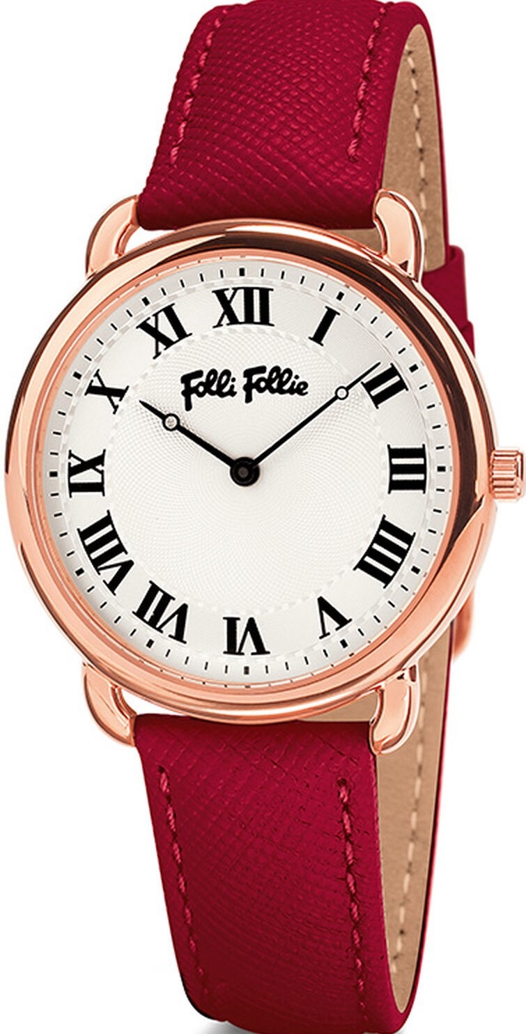 萬年鐘錶 - FOLLI FOLLIE  羅馬字經典女錶    WF16R013SPS / DR   錶徑33MM