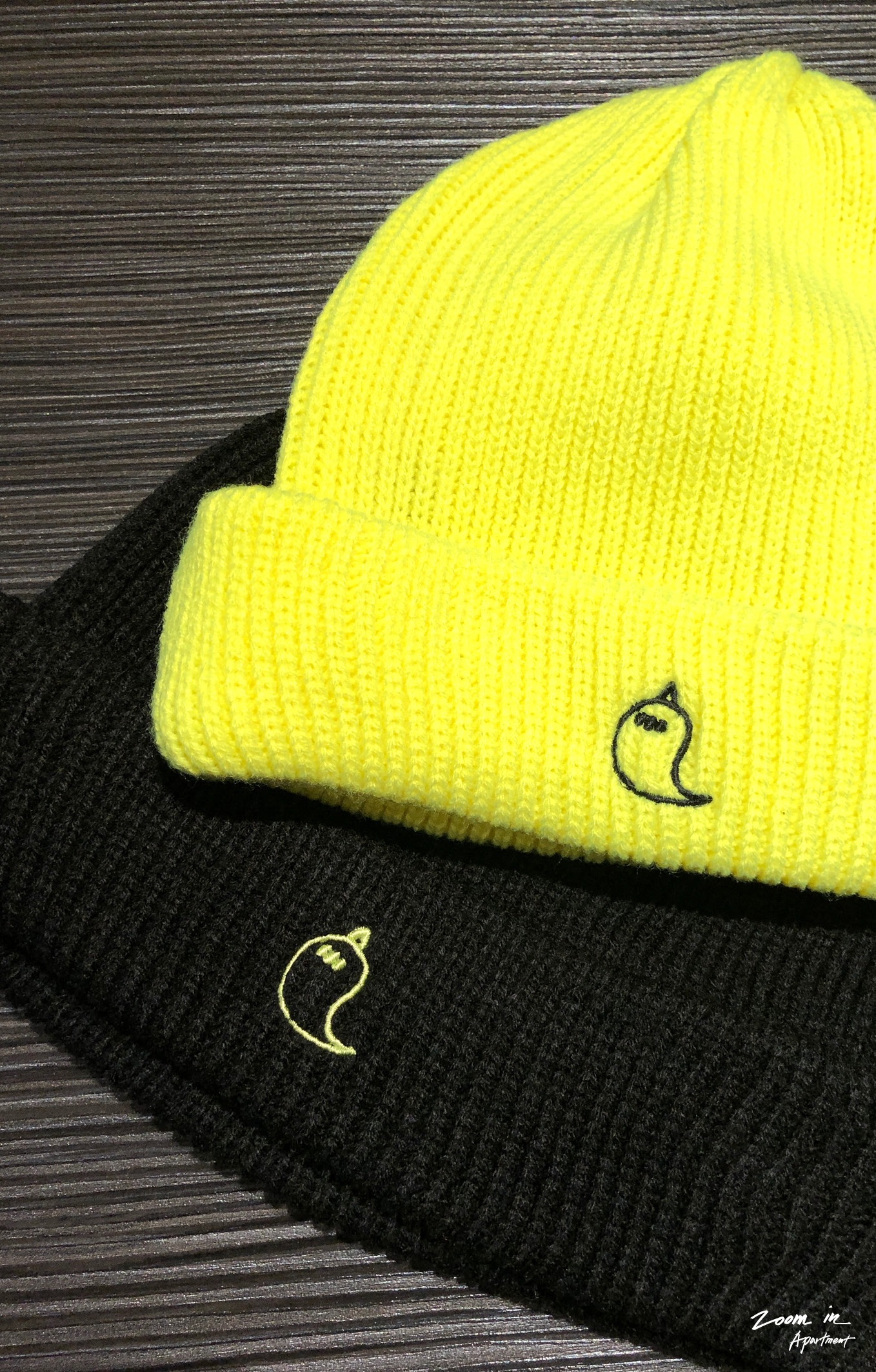 GE「小鬼鬼經典刺繡毛帽」螢光色