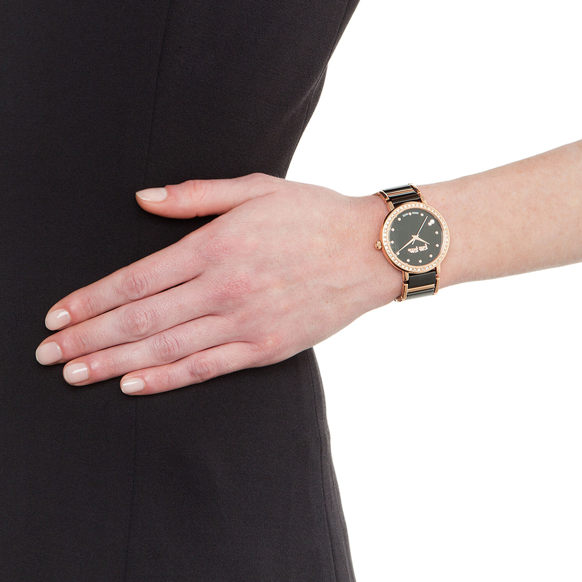 萬年鐘錶 - FOLLI FOLLIE   陶瓷晶鑽女錶   WF15B012BSK / XX  錶徑34MM