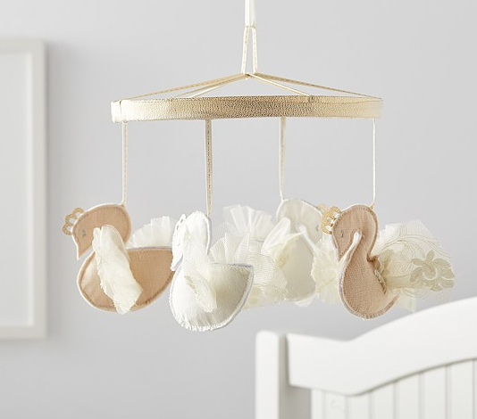 Monique Lhuillier Gold Swans Crib Mobile天鵝床鈴吊飾