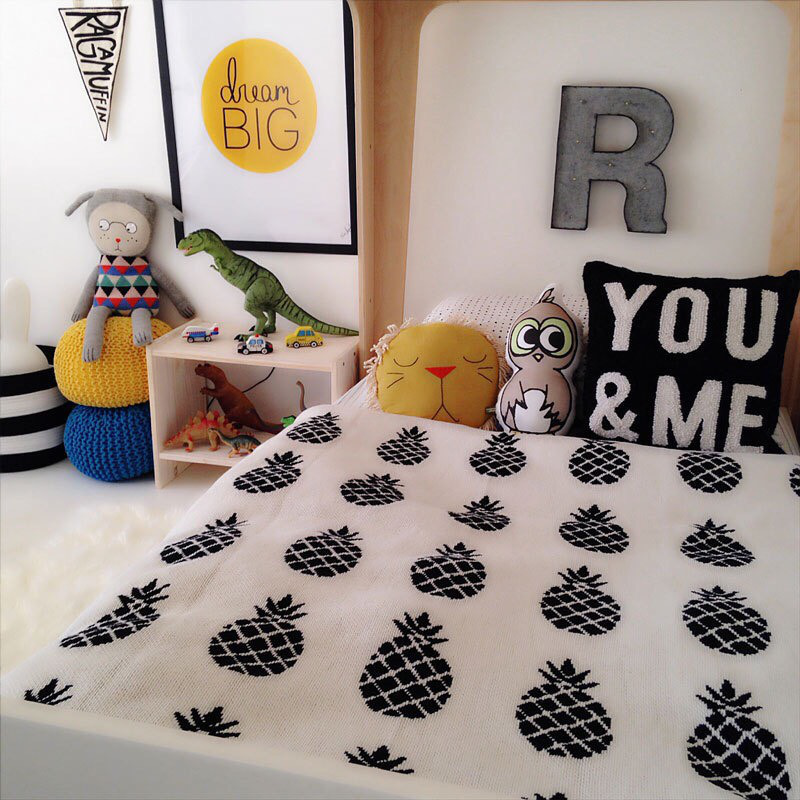 熱帶鳳梨秋冬熱賣款嬰兒毯