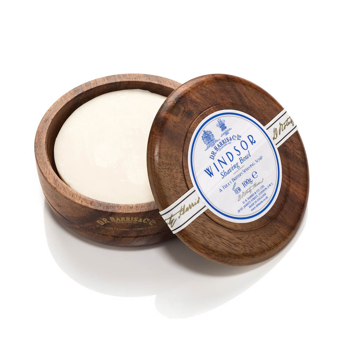 英國 D.R. Harris - 溫莎公爵 刮鬍皂＆刮鬍碗（黑胡椒皮革）