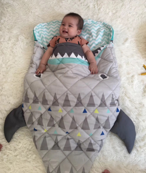 大鯊魚造型睡袋