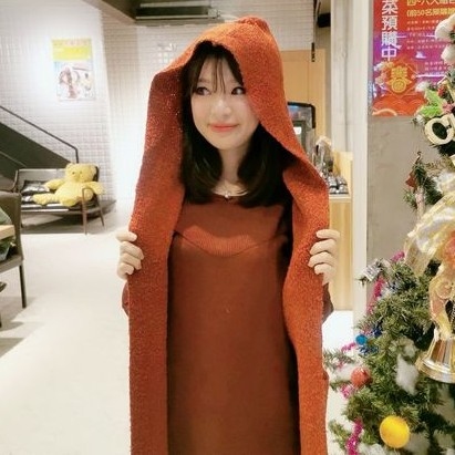 連帽針織背心-紅色