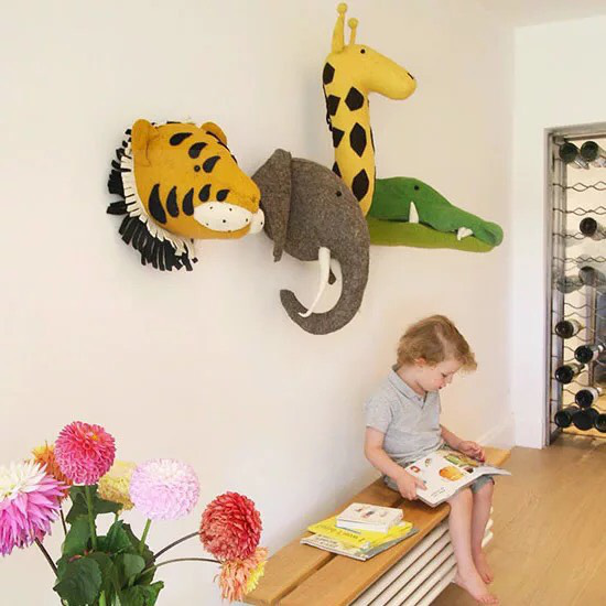 立體動物頭造型牆掛