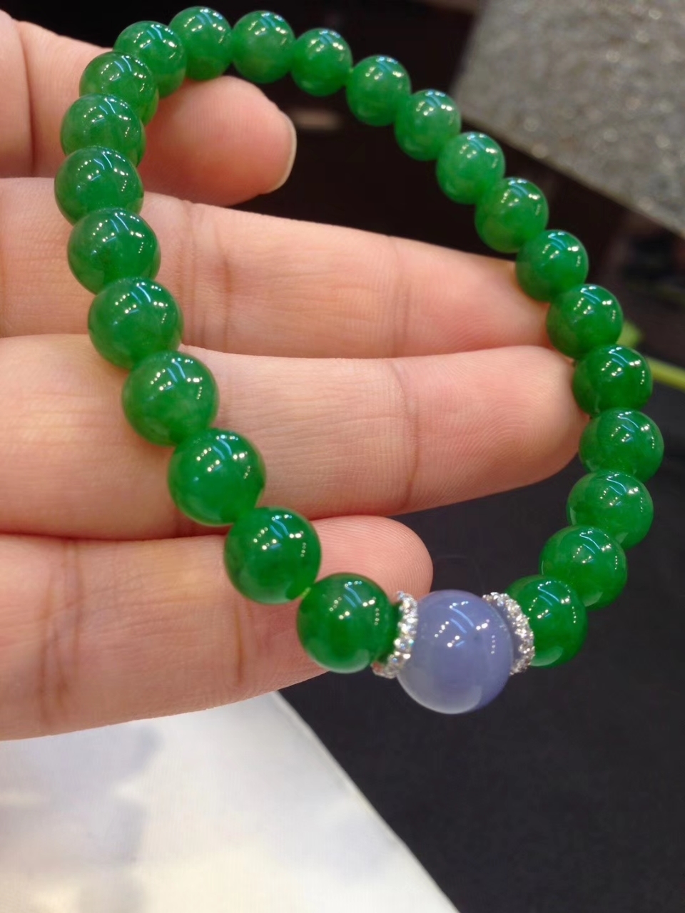 辣綠手鍊, 天然翡翠A玉, 緬甸玉, Jade, Jadeite