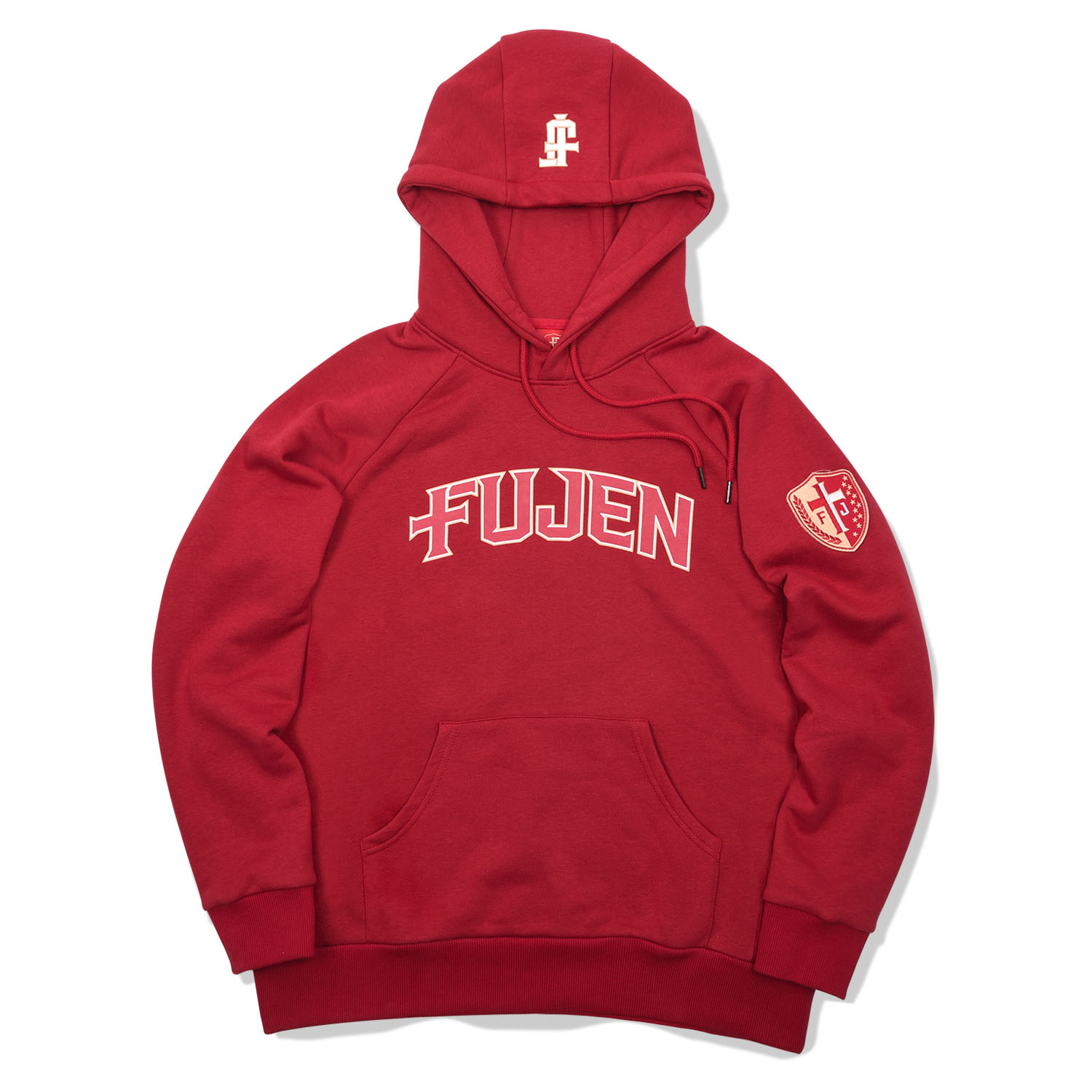 FUJEN 厚磅內刷毛保暖帽T (輔大紅)