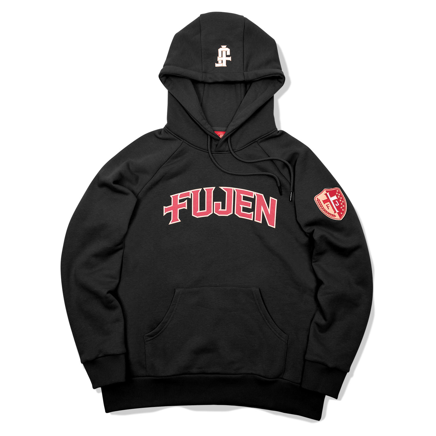FUJEN 厚磅內刷毛保暖帽T (黑色)