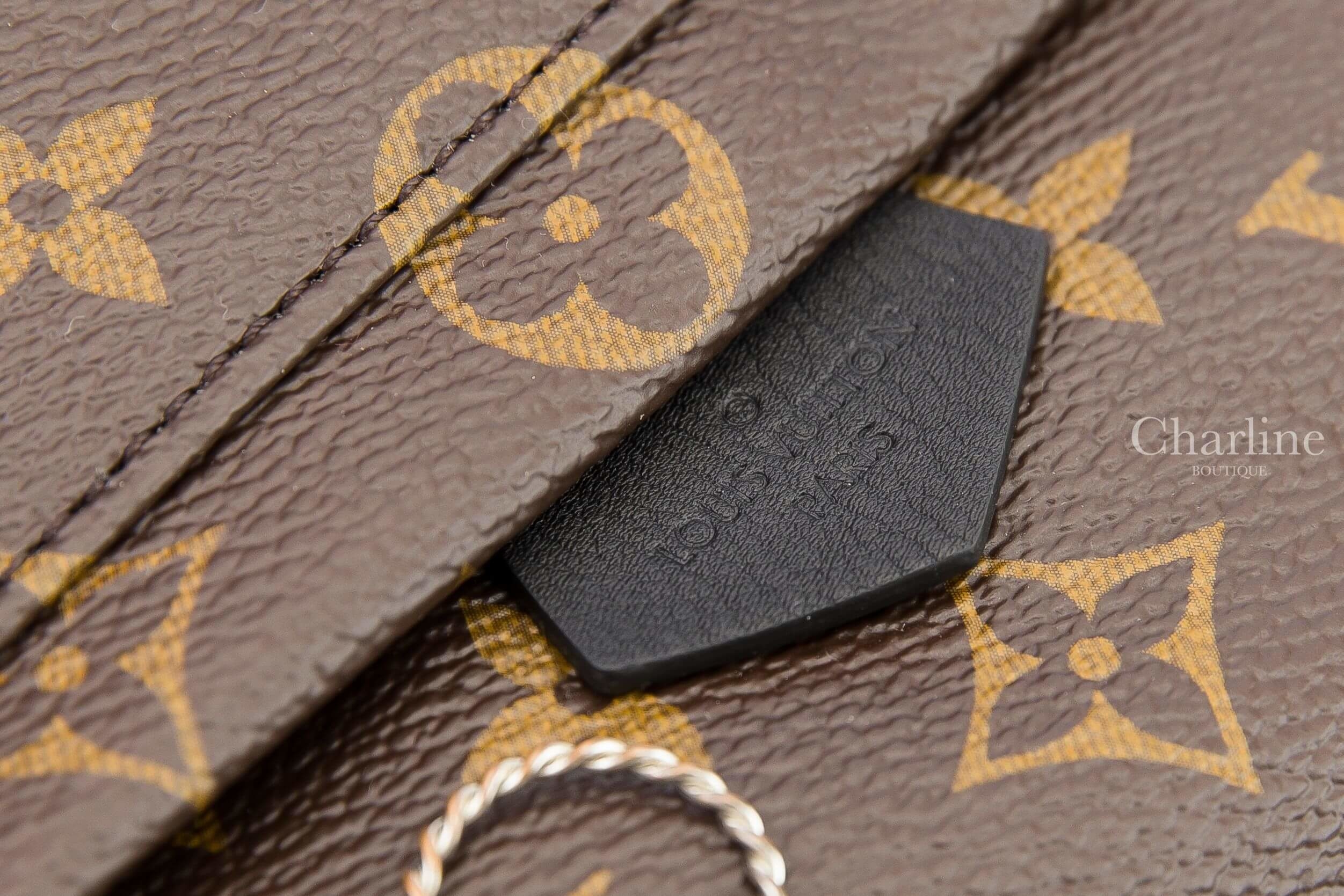 Louis Vuitton Palm Springs Mini 咖啡色老花拼黑色手提迷你後背包