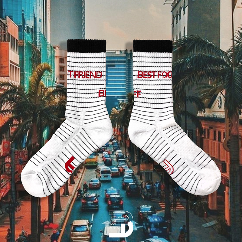 滿版電波線圖襪_BF190020_白色