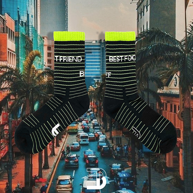 滿版電波線圖襪_BF190020_黑色