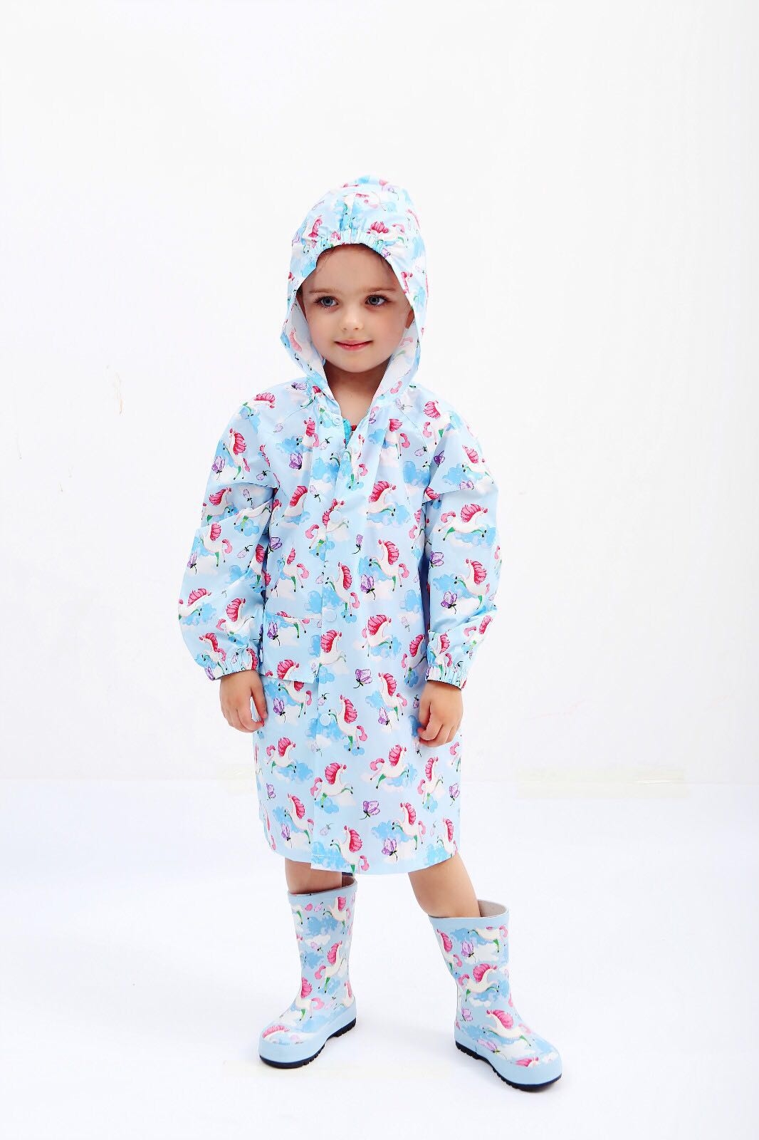 Rainbow horse Raincoat