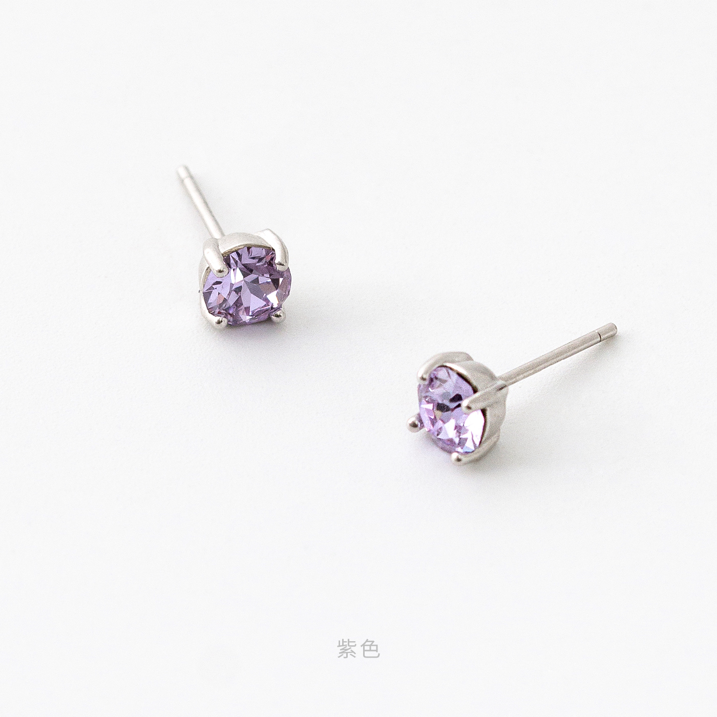 施華洛世奇 單鑽 S925 銀針 抗過敏 耳環