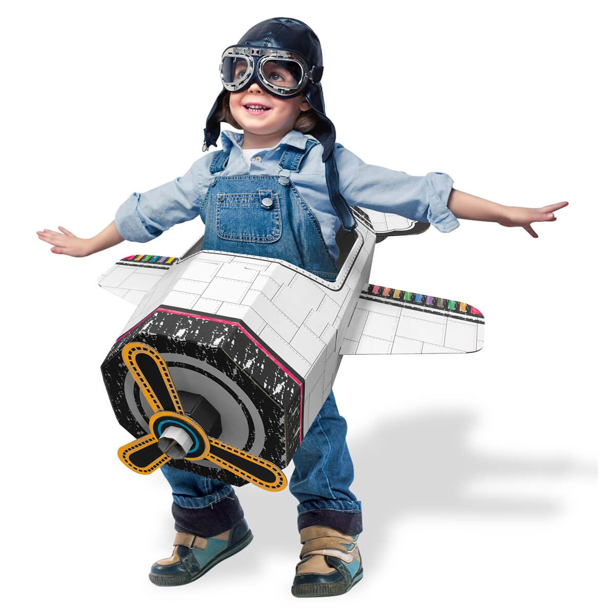 14822B Airplane-Flyme 螺旋槳飛機  紙製可穿戴玩具飛機 「香港自家品牌FPF 香港原裝行貨」