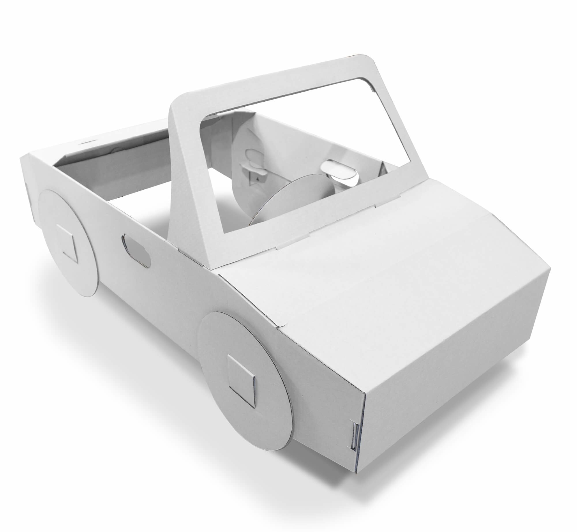 15359 N Fun - Car(Plain White) 簡易車款 紙製可穿戴玩具車「香港自家品牌FPF 香港原裝行貨」