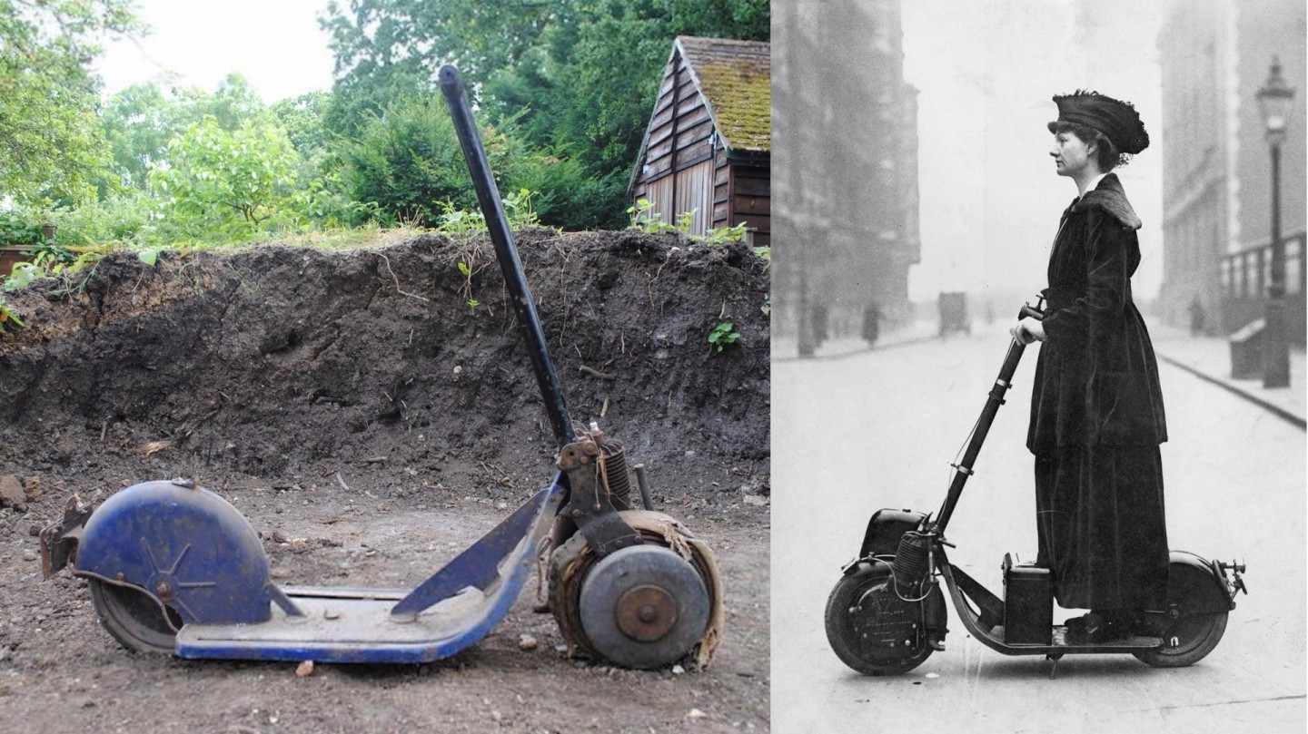 1919年的油動滑板車-Autoped