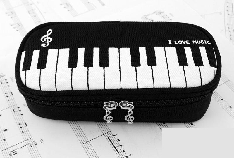 鉛筆盒 台製 T029C 鍵盤上翻筆袋 造型 萬用筆袋 樂譜 音樂教室