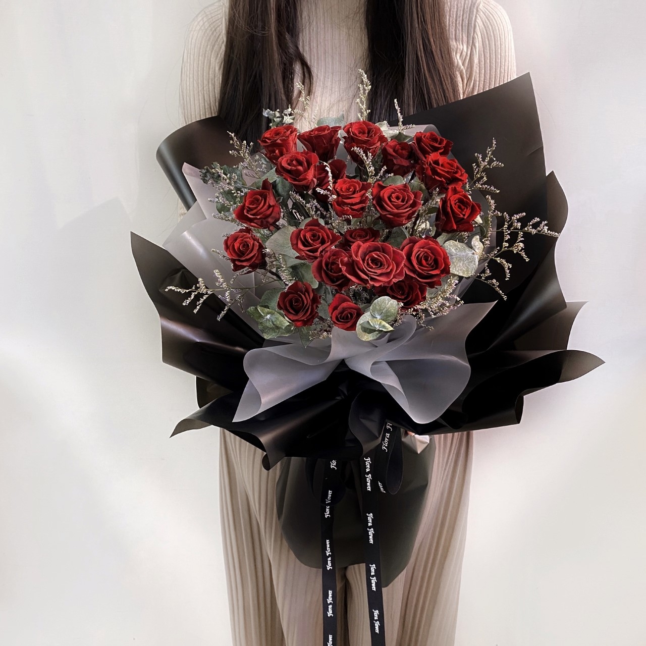 永生玫瑰花束-紅