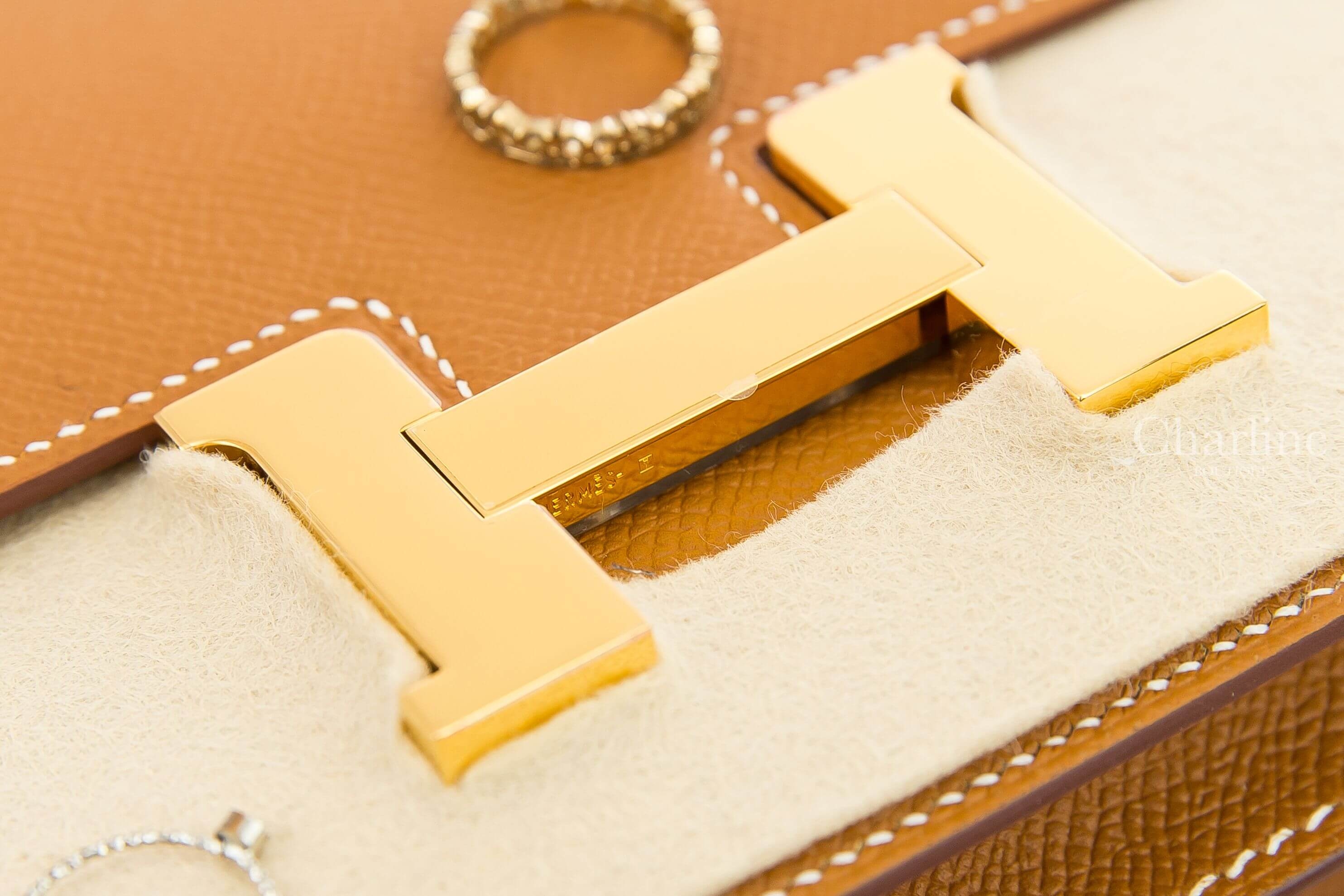 Hermès Mini Constance III 18cm 37 Gold Veau Epsom 焦糖色金釦