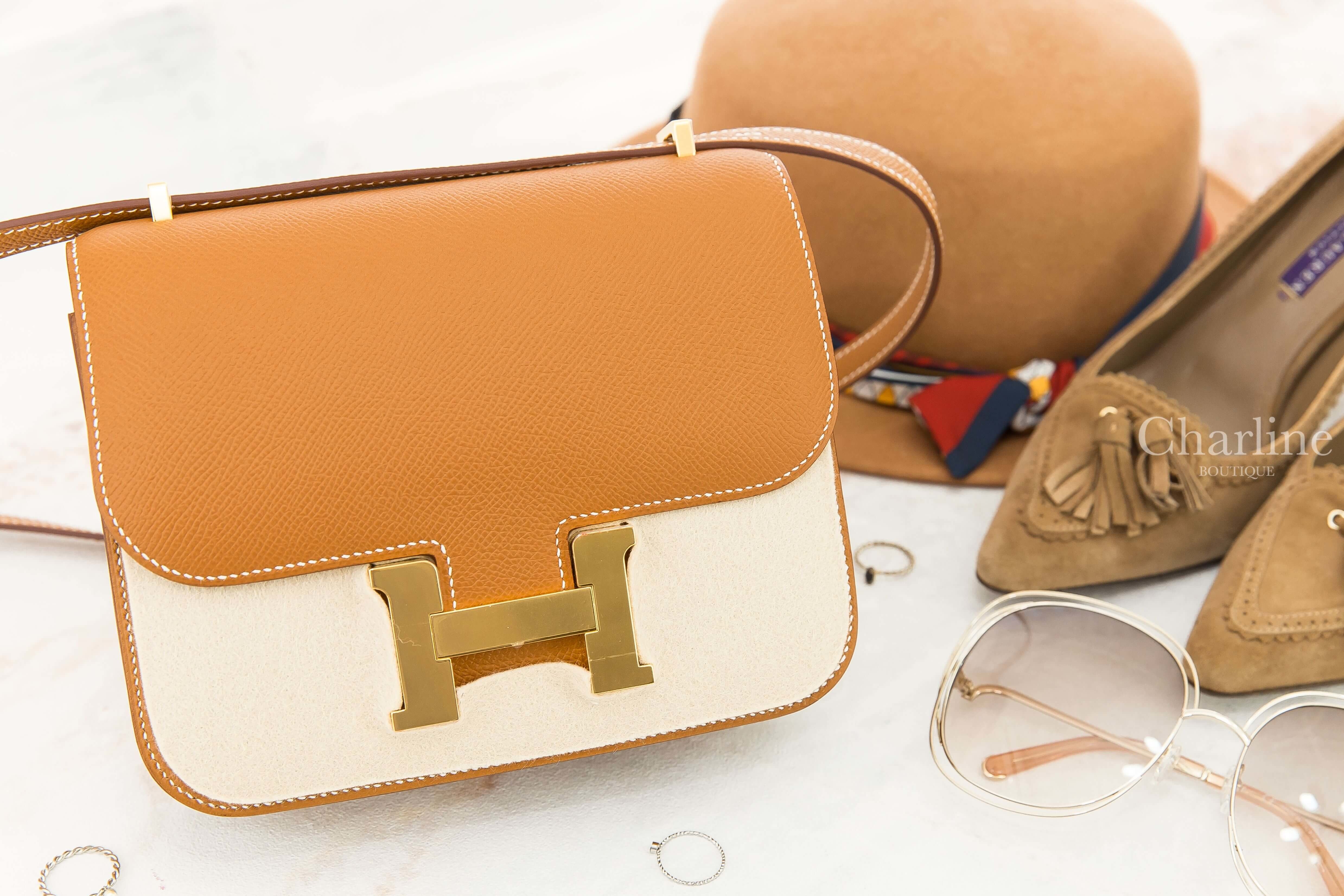 Hermès Mini Constance III 18cm 37 Gold Veau Epsom 焦糖色金釦
