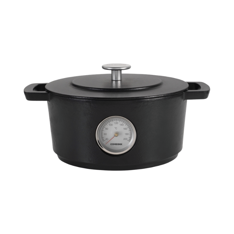 Combekk Cast Iron Dutch Oven Thermometer 24CM Black