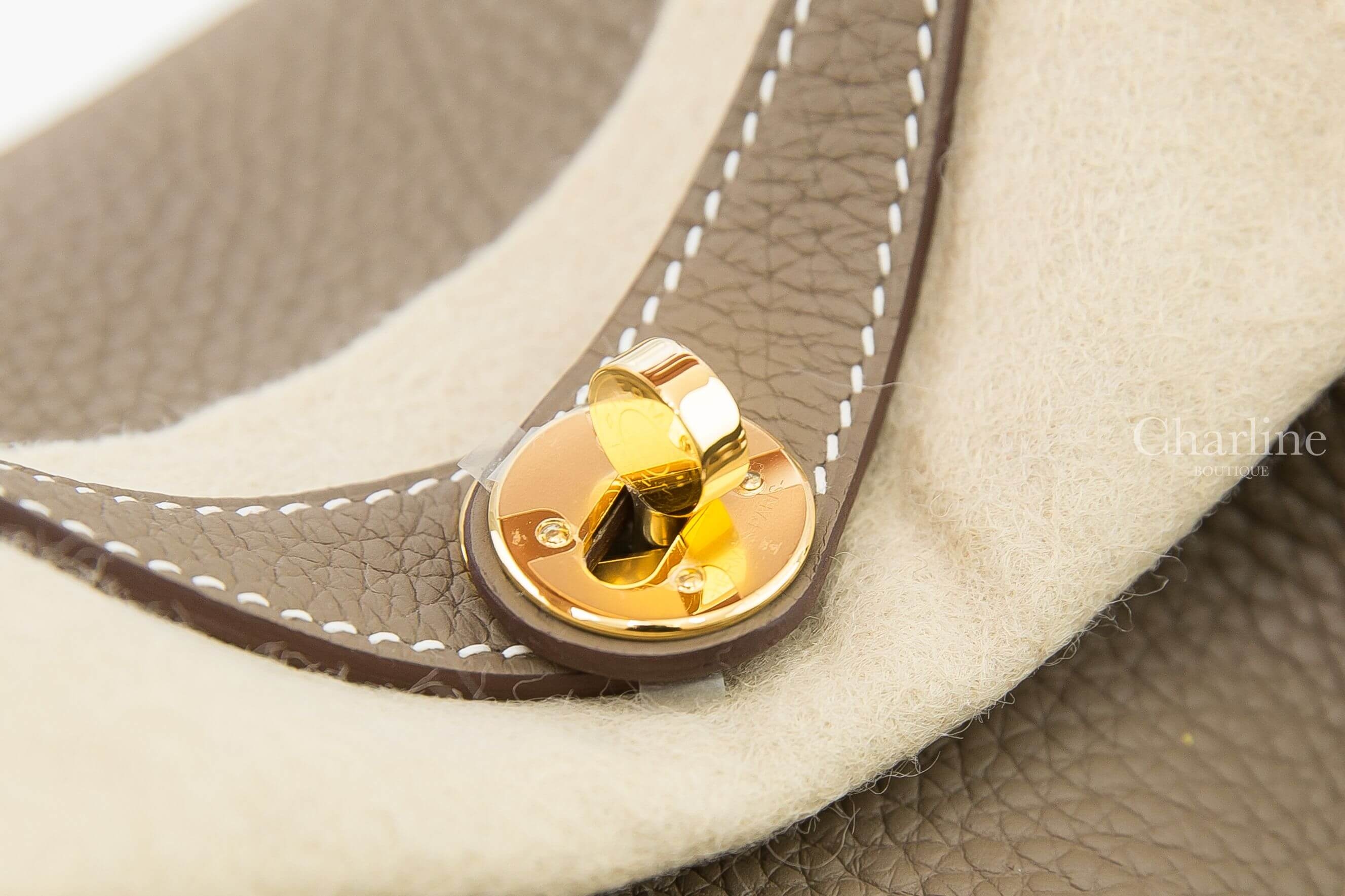 Hermès Lindy Mini II 18 Etoupe Taurillon Clemence 大象灰金釦