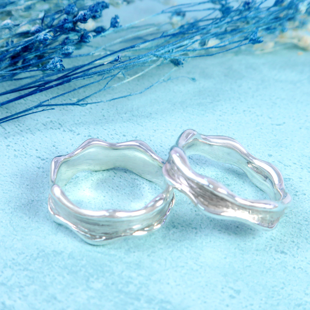 WAVE FLOWER 浪花銀戒-浪濤(男款) 925純銀戒指