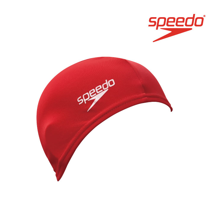 =Speedo=成人尼龍布帽Polyester - SD8710080000 紅色