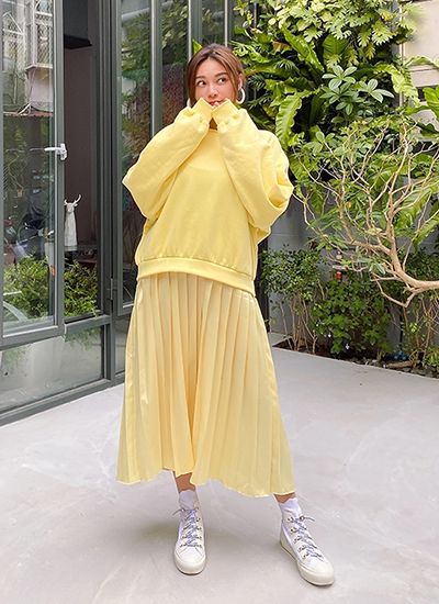 [現貨] 輕便百褶優雅洋裝